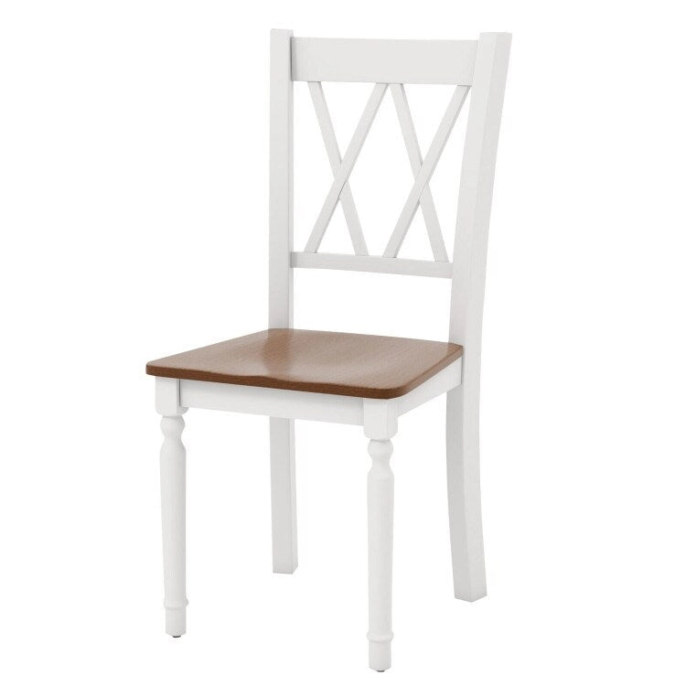 Chaises de cuisine rustiques en bois avec assise en hévéa - 18 x 19 x 38