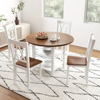 Chaises de cuisine rustiques en bois avec assise en hévéa - 18 x 19 x 38
