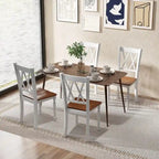 Chaises de cuisine rustiques en bois avec assise en hévéa - 18 x 19 x 38