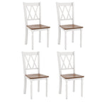 Chaises de cuisine rustiques en bois avec assise en hévéa - 18 x 19 x 38