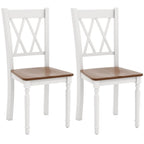 Chaises de cuisine rustiques en bois avec assise en hévéa - 18 x 19 x 38