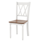 Chaises de cuisine rustiques en bois avec assise en hévéa - 18 x 19 x 38
