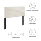 Tête de lit capitonnée en velours de performance pour lit double