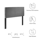 Tête de lit capitonnée en velours de performance pour lit double