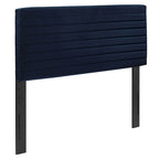 Tête de lit capitonnée en velours de performance pour lit double