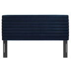 Tête de lit capitonnée en velours de performance pour lit double