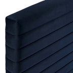 Tête de lit capitonnée en velours de performance pour lit double