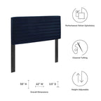 Tête de lit capitonnée en velours de performance pour lit double