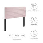 Tête de lit capitonnée en velours de performance pour lit double