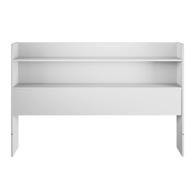 Tête de lit bibliothèque avec doubles étagères – Design de chambre moderne