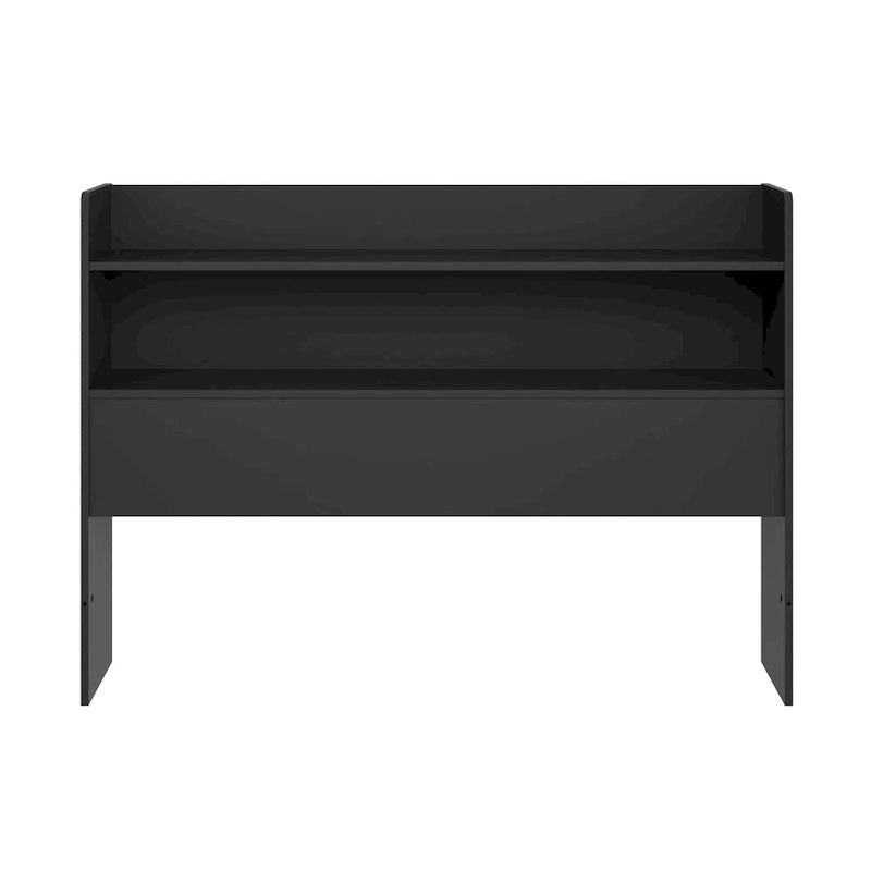 Tête de lit bibliothèque avec doubles étagères – Design de chambre moderne