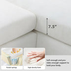 Canapé d'angle surdimensionné avec méridienne, Canapé d'angle en chenille en forme de L pour salon, appartement, bureau