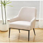 Fauteuil d'appoint d'intérieur en velours du milieu du siècle avec accoudoirs inclinés