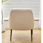 Fauteuil d'appoint d'intérieur en velours du milieu du siècle avec accoudoirs inclinés