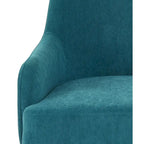 Fauteuil d'appoint d'intérieur en velours du milieu du siècle avec accoudoirs inclinés
