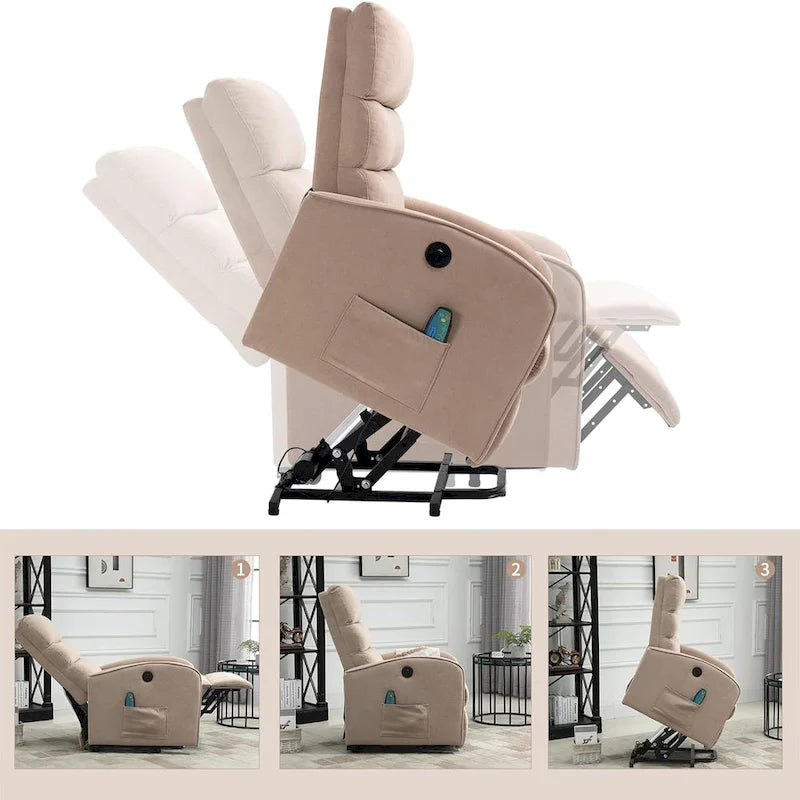 Fauteuil de massage électrique releveur – 8 points de massage, 5 modes de vibration