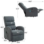 Fauteuil de massage électrique releveur – 8 points de massage, 5 modes de vibration