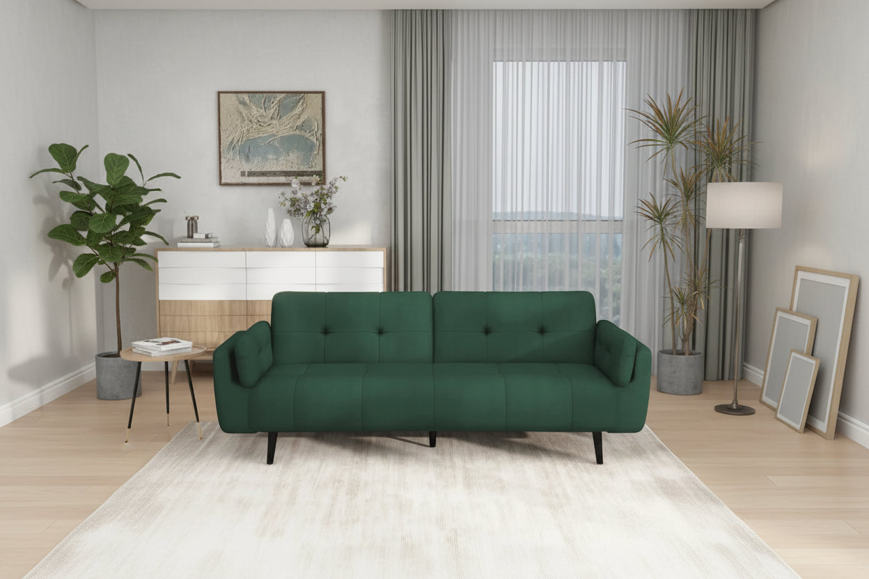 Convertible Futon Sofa Reclining Adjustable Back Couch Bed Sleeper