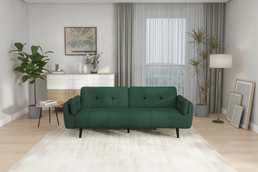 Convertible Futon Sofa Reclining Adjustable Back Couch Bed Sleeper