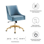 Chaise de bureau Discern Performance en velours