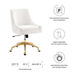 Chaise de bureau Discern Performance en velours