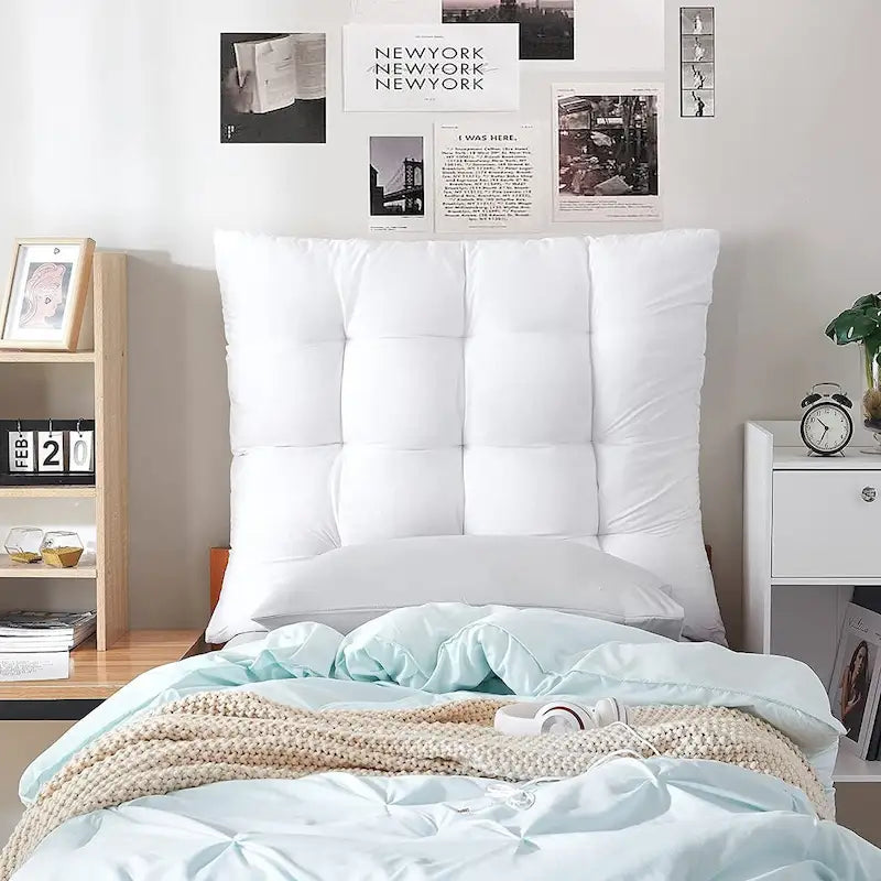 Tête de lit capitonnée gonflée pour lit jumeau XL pour dortoir et chambre à coucher