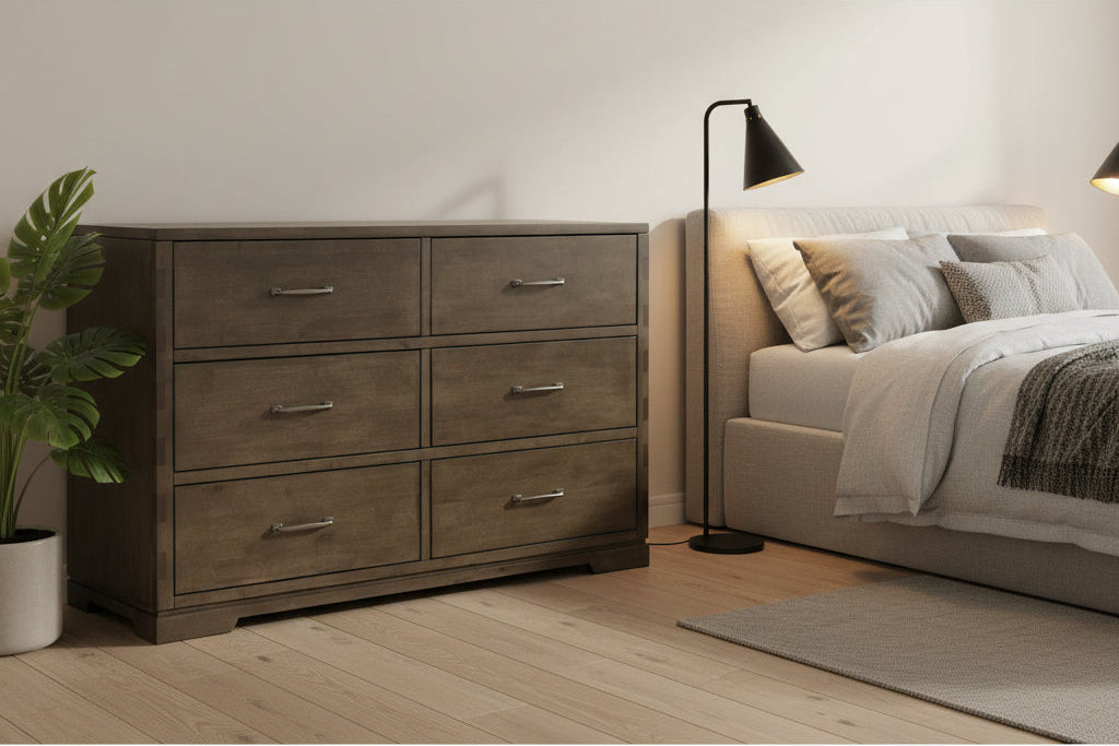 Dovetail 6-Drawer Dresser, Graphite