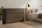 Dovetail 6-Drawer Dresser, Graphite